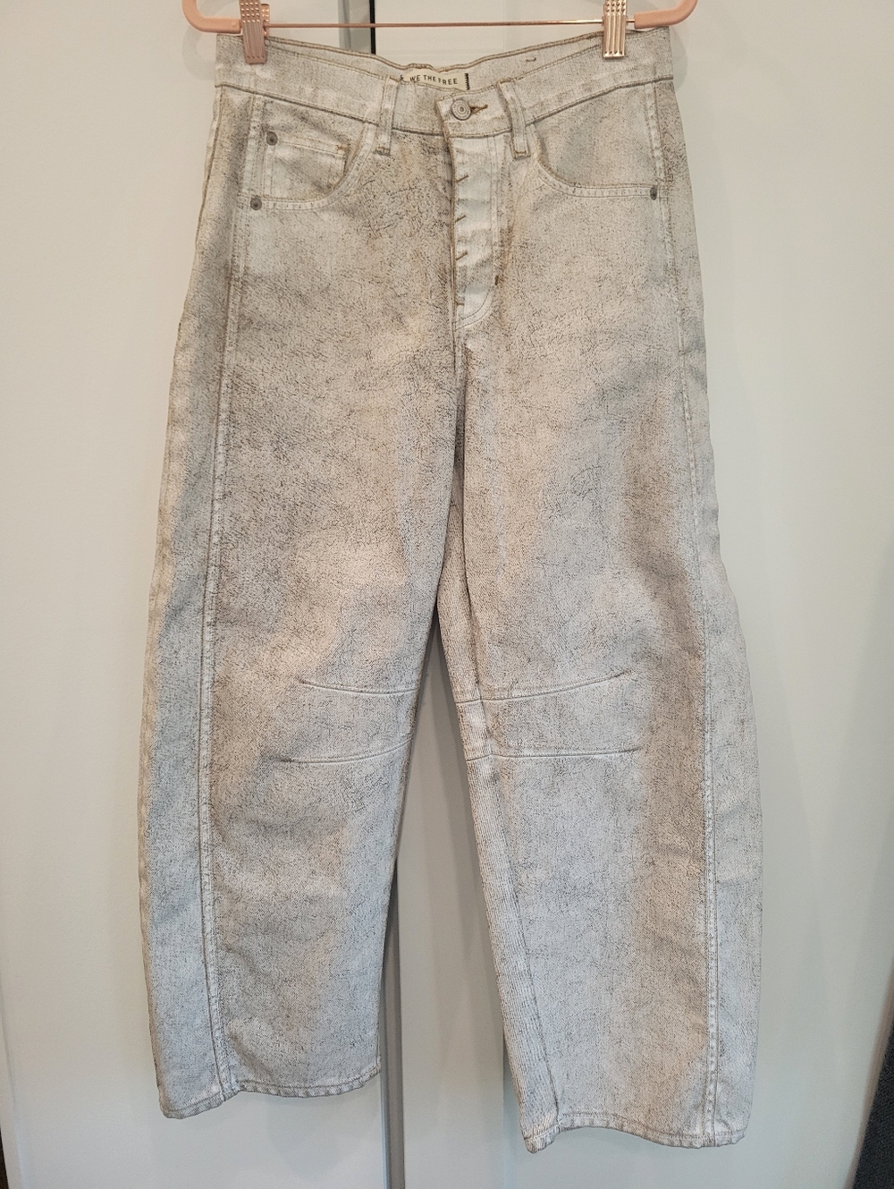 We The Free Good Luck Coated Barrel Jeans